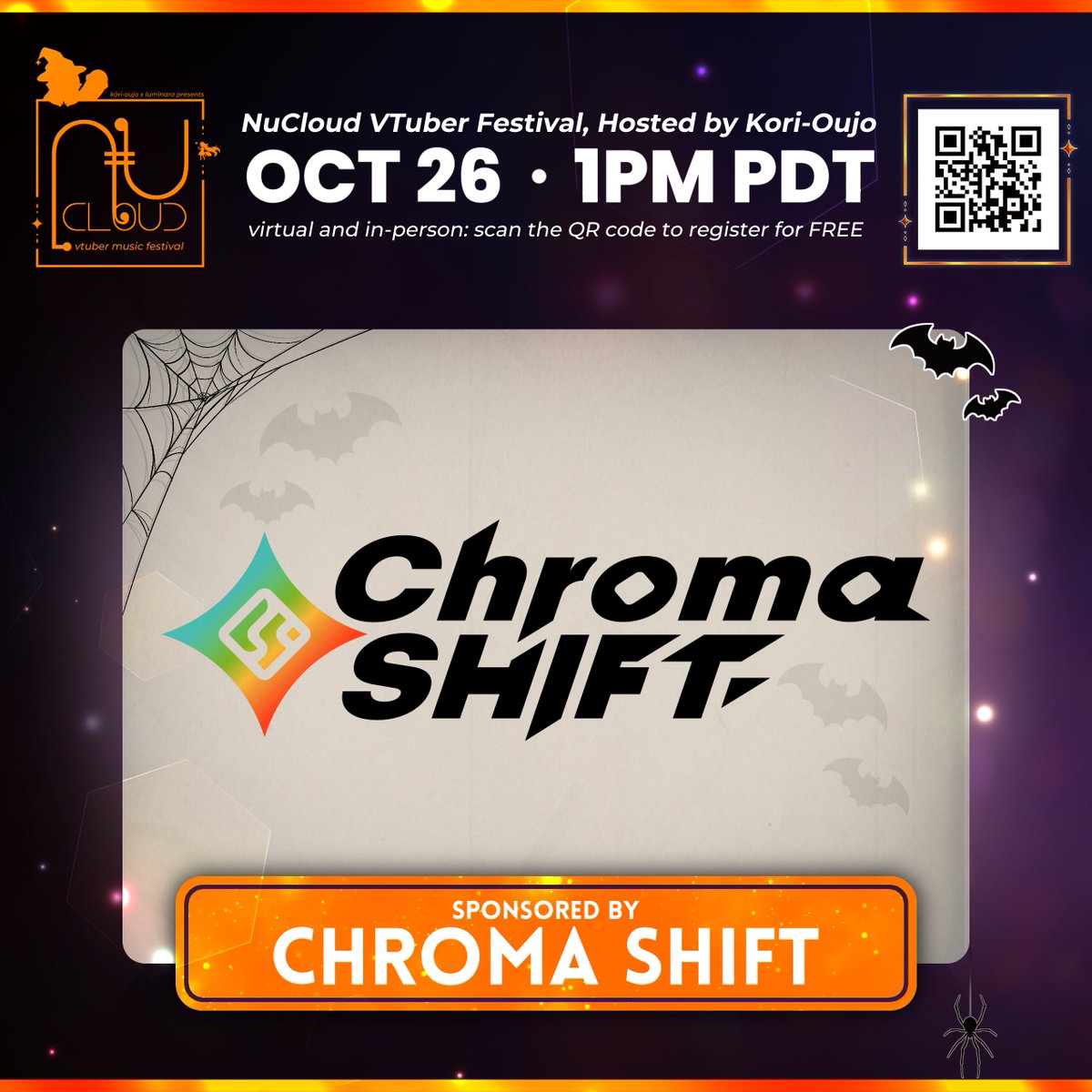 We want to give a huge thank you to <a href="/ChromaSHIFT_BUS/">ChromaSHIFT</a>! 

If you want to catch ChromaSHIFT talents preforming in the group songs, make sure to tune in on October 26th!

Thank you again for sponsoring NuCloud!