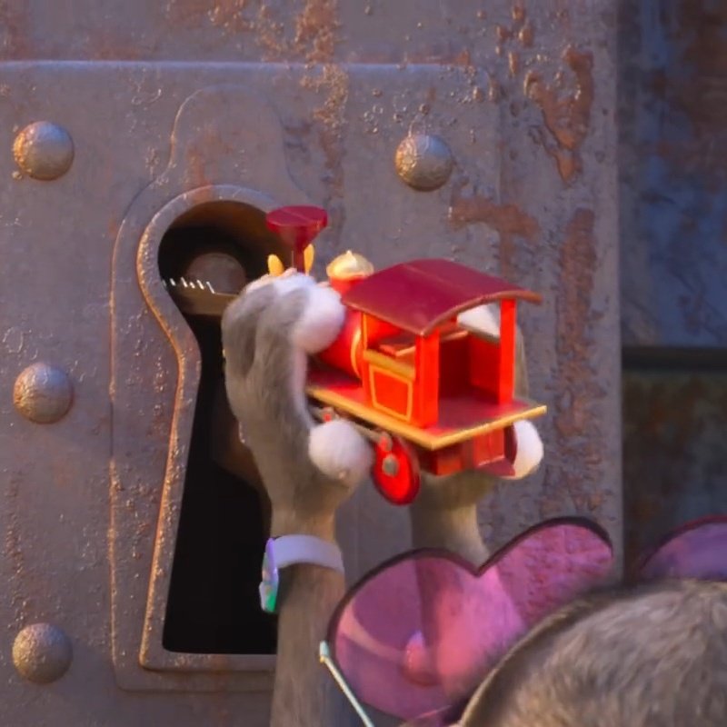 I wonder if Nick is a train enthusiast, since he always wanted to blow a train horn and having a train style key for Judy to use