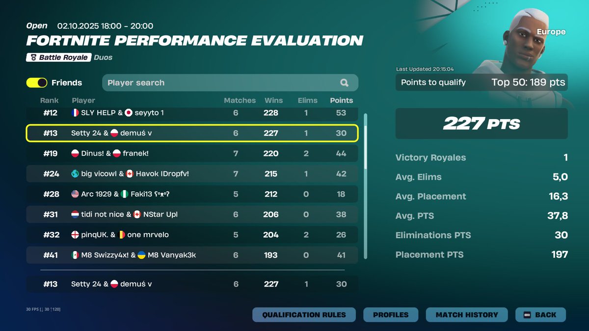 Setty2k_'s tweet image. Qualed eval finals @DemusFN 

@AlwyzPAPPIE @SvenSE_