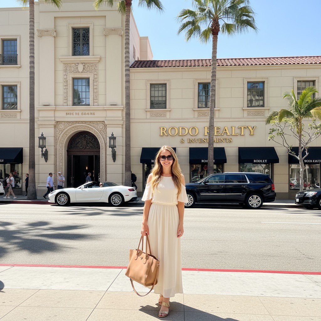 ✨ Strolling down the iconic Rodeo Drive in LA like it’s my personal runway ✨ Feeling effortlessly chic in this stunning white dress by Chanel. Luxury vibes, sunny skies, and endless style, could life get any better? 💫👜 #RodeoDrive #LAStyle #Chanel #OOTD #LuxuryLife