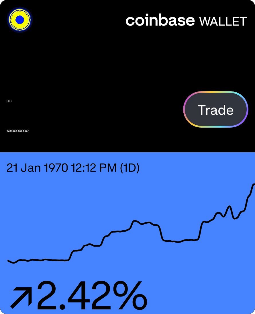 CIBLcoin's tweet image. Check out Cibl on Base! Use my link to join in on the fun and trade with live price charts. wallet.coinbase.com/links/0qFqbdvY…
#CIB #Cibl #Coinbase #solana #CIBcommunity #CiblDAO #Airdrop #memecoin