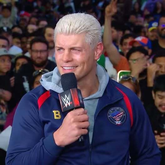 ringsidenews_'s tweet photo. "Cozy Rhodes" is the nick name #WWE writers gave Cody Rhodes when he wears his track suit on television    | #CodyRhodes #PatMcAfee #PSMLive https://t.co/qST4cygBBk