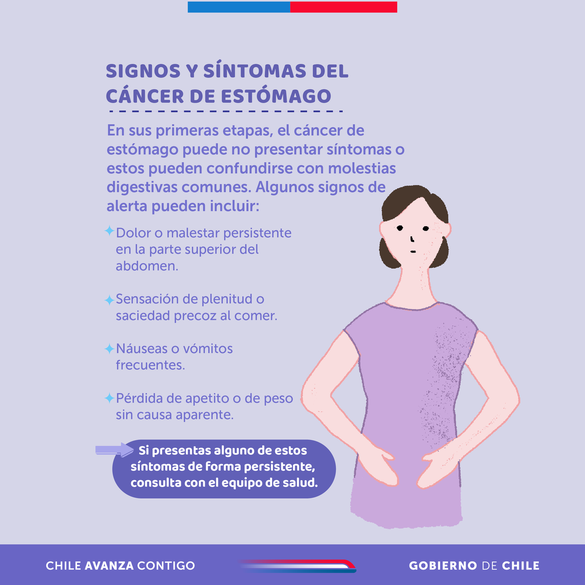 Saludtarapaca's tweet photo. En el Día mundial del Cáncer de Estómago te recordamos la importancia de reconocer los síntomas de esta patología.  
✅Además esta enfermedad es parte del GES N°27 Cáncer gástrico. Conoce acá los detalles 👇👇https://t.co/yXbKprEJxk… https://t.co/pSFGGYa0Ih