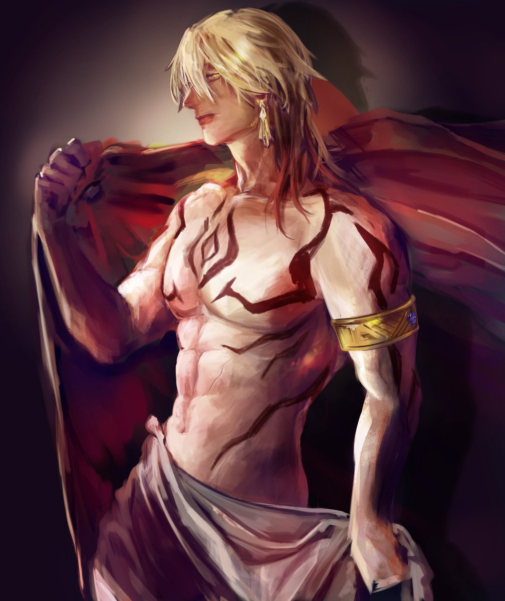 Sillky10's tweet photo. How.... How do you draw his tattoos..?

#hsr #Mydei https://t.co/5MLAaXzDiW