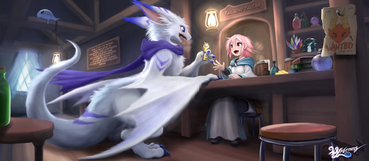 WyvernessWyrm's tweet photo. Welcome to the Tailwind Tavern!
Banner for my Patreon page~ 🛖 https://t.co/iAJwjLxPnw