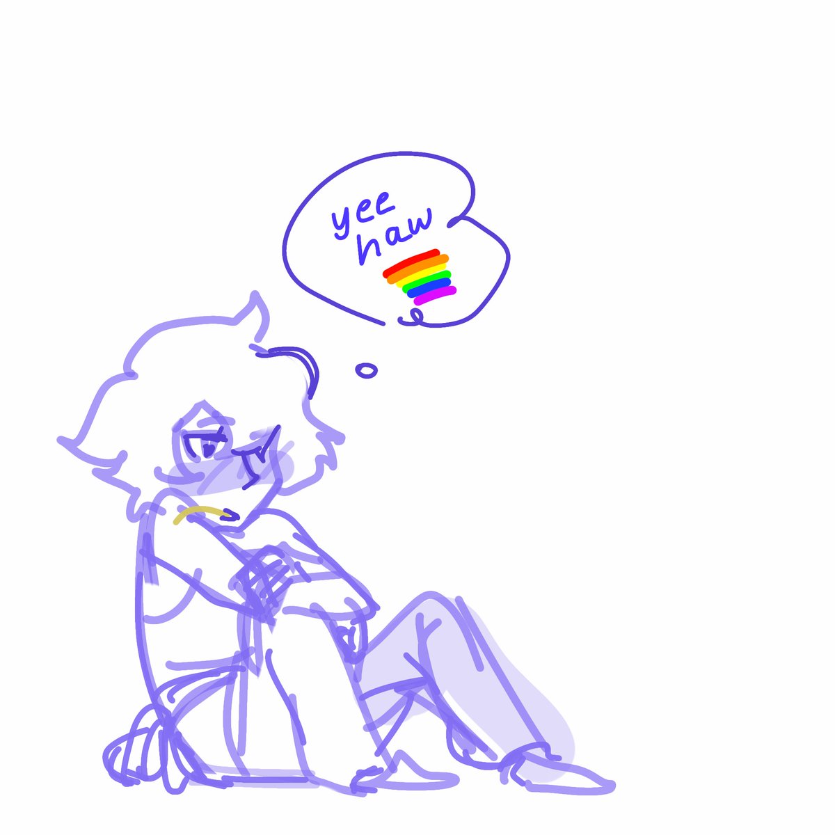 _catbelle's tweet image. I've been rewatching steven universe with my fresh adult brain and the first thing I drew while watching was this yeehaw #lapidot