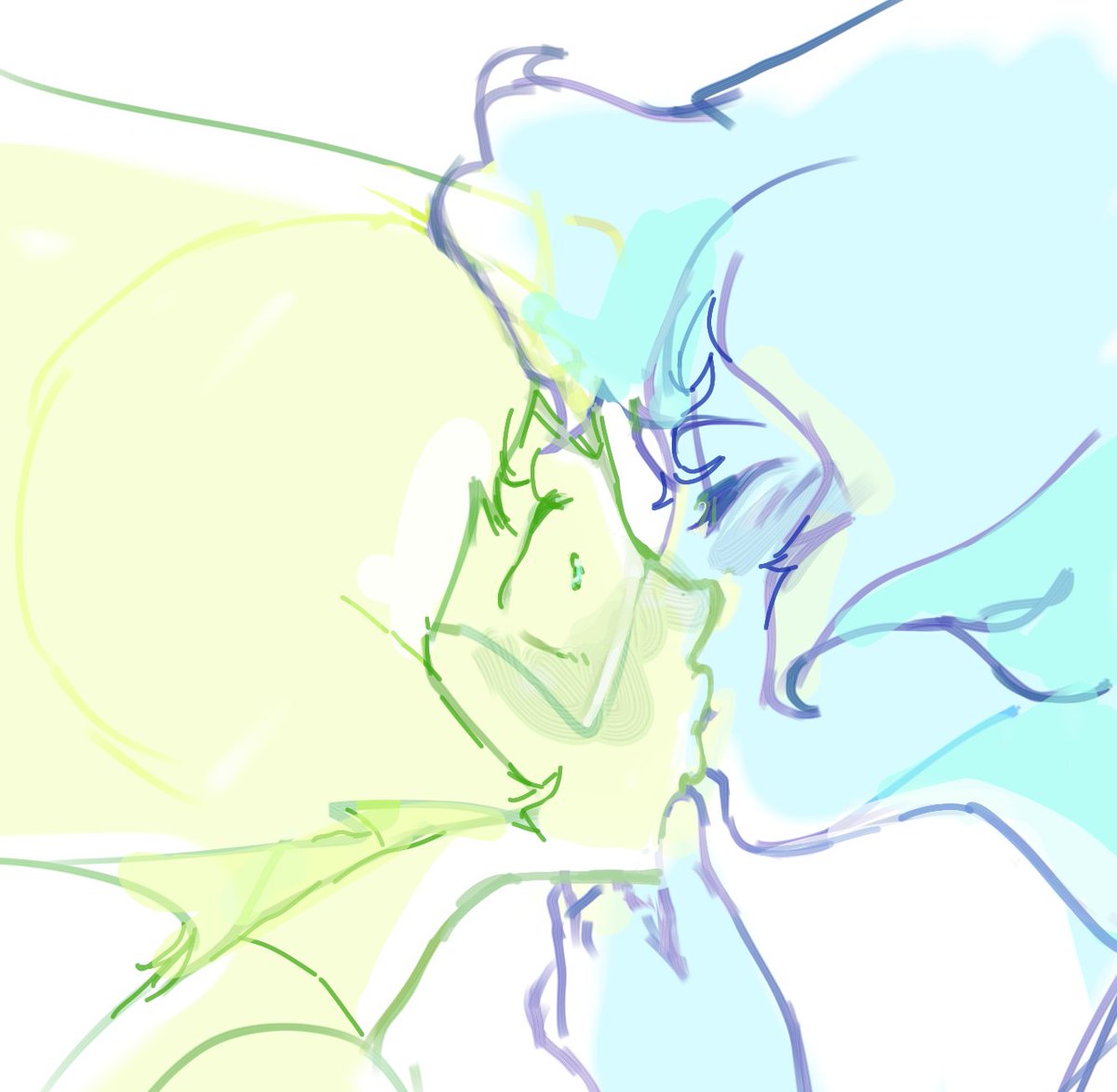 _catbelle's tweet image. I've been rewatching steven universe with my fresh adult brain and the first thing I drew while watching was this yeehaw #lapidot