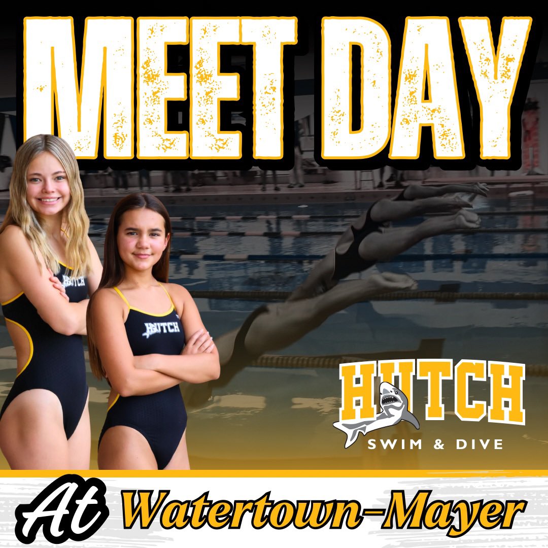 𝑴𝒆𝒆𝒕 𝑫𝒂𝒚!
The Hutchinson Tigershark Girls Swim &amp; Dive team hits the road tonight to take on the Royals from Watertown-Mayer! 💛🖤

📍 Location: Watertown-Mayer
⏰ Time: 6:00 PM

Let’s go Tigersharks! 🦈💪