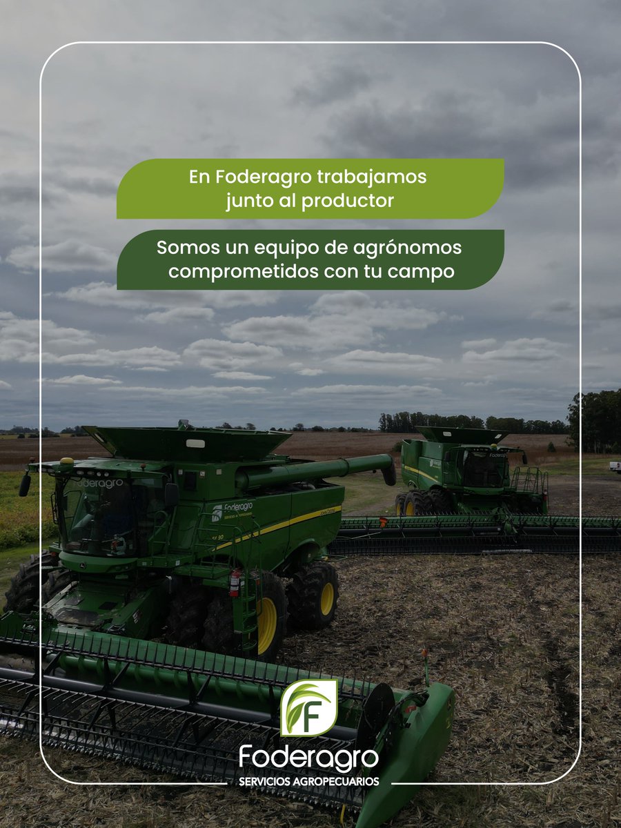 foderagro's tweet image. En Foderagro trabajamos junto al productor para potenciar cada etapa del campo. 🌱🚜

Aportamos conocimiento, insumos y soluciones que mejoran la productividad de los cultivos y la sustentabilidad del suelo.

Porque el futuro del agro se construye hoy, y lo hacemos creciendo…