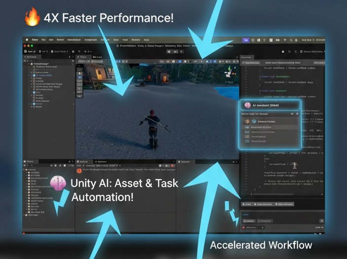ricitosdev's tweet image. ¡La IA llega al Editor de Unity! 🧠 Unity 6 es el game changer que esperabas.
​La nueva versión trae Unity AI (en Beta en 6.2), una herramienta contextual integrada que promete:
​⚡️ Acelerar el desarrollo
​🎨 Generar assets
​🤖 Automatizar tareas
​#Unity3D #GameDev #UnityAI