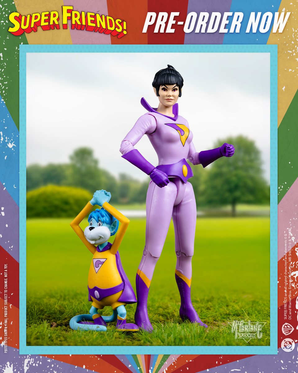 mcfarlanetoys's tweet image. Jayna and Gleek™ are available for pre-order NOW at @gamestop! ➡️ bit.ly/JaynaGleekSFRe…

6" scale figure is based on the Super Friends™ show and includes Super Friends™ radio, Gleek and art card.  

#McFarlaneToys #DCRetro #Jayna #Gleek #SuperFriends