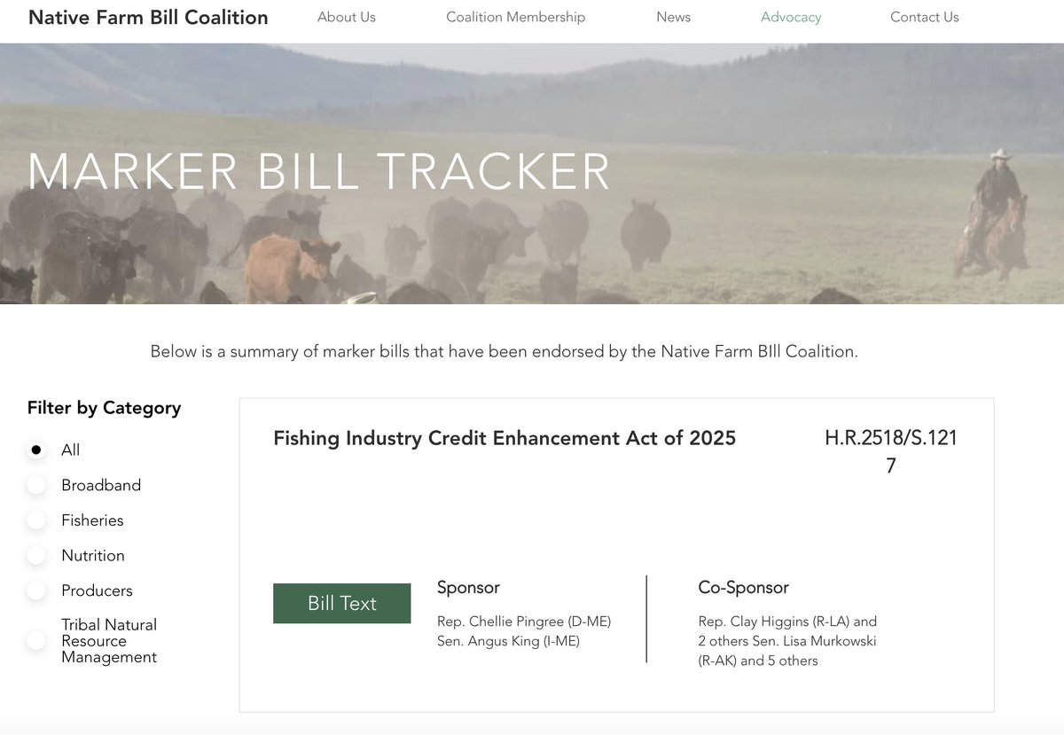 Native Farm Bill Coalition tweet media