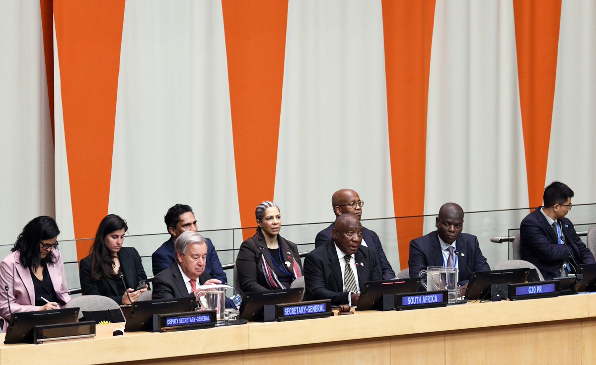 DIRCO_ZA's tweet photo. #ICYMI | Looking back at the 02nd #G20 Ministers’ Meeting held on the sidelines of #UNGA80 at the UN Headquarters in New York, 25/09/2025.
READ: The Chair’s Summary ⬇️
#G20SouthAfrica🇿🇦
#ReKaofela
#SAatUN🇺🇳 https://t.co/547toZtXUs