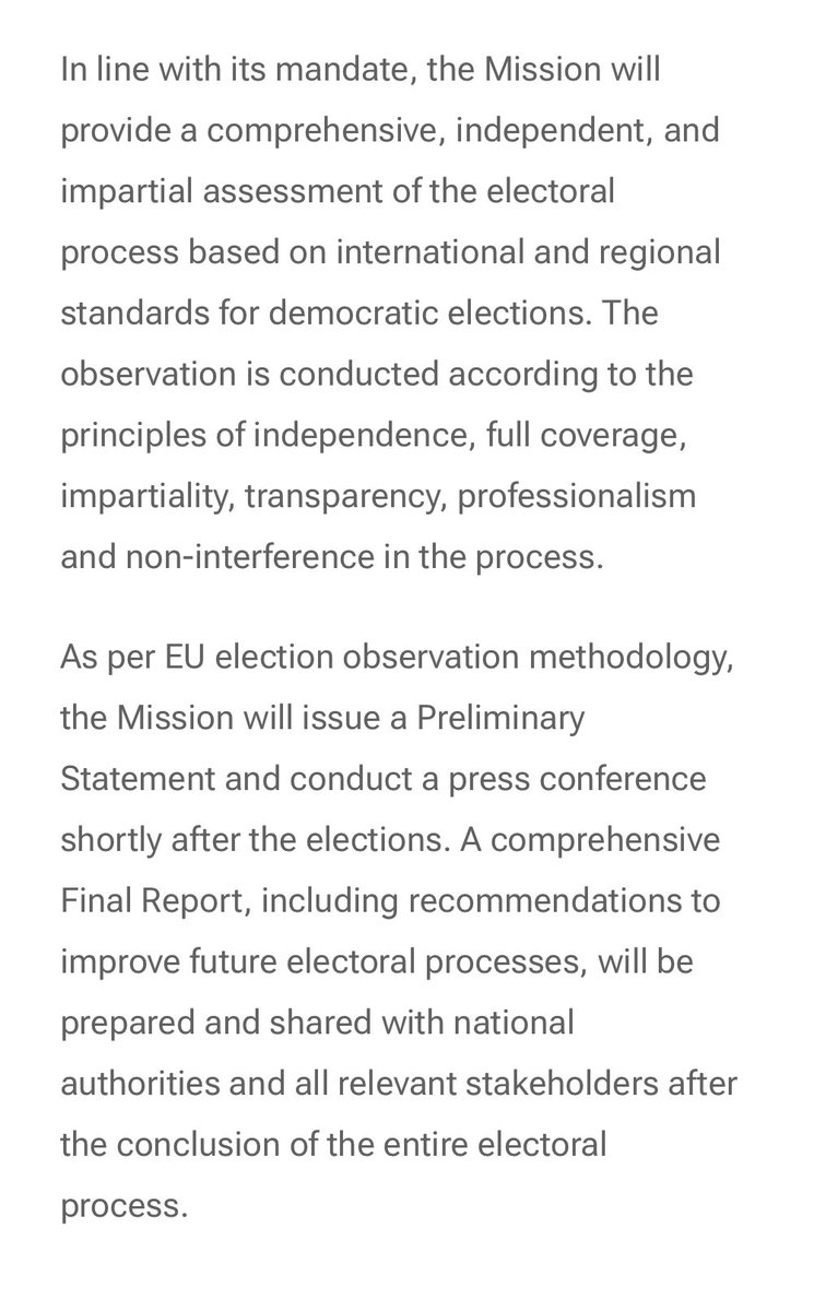 « HONDURAS: LA UE DESPLIEGA LA MISIÓN DE OBSERVACIÓN ELECTORAL. […]

La Alta Representante de la Unión Europea ha nombrado a Francisco Assis, diputado del Parlamento Europeo, Observador Jefe. […]

Lea más: link.europa.eu/KXJyTW

⬇️⬇️⬇️👇👇👇