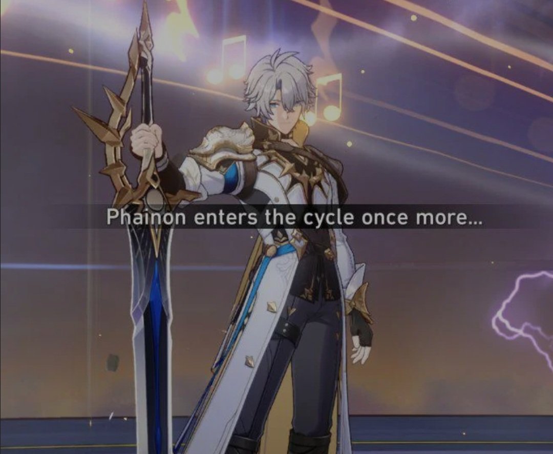 Cyrene buff makes phainon's ult last forever so that he doesn't have to enter another cycle because his ult doesn't end 🥹
