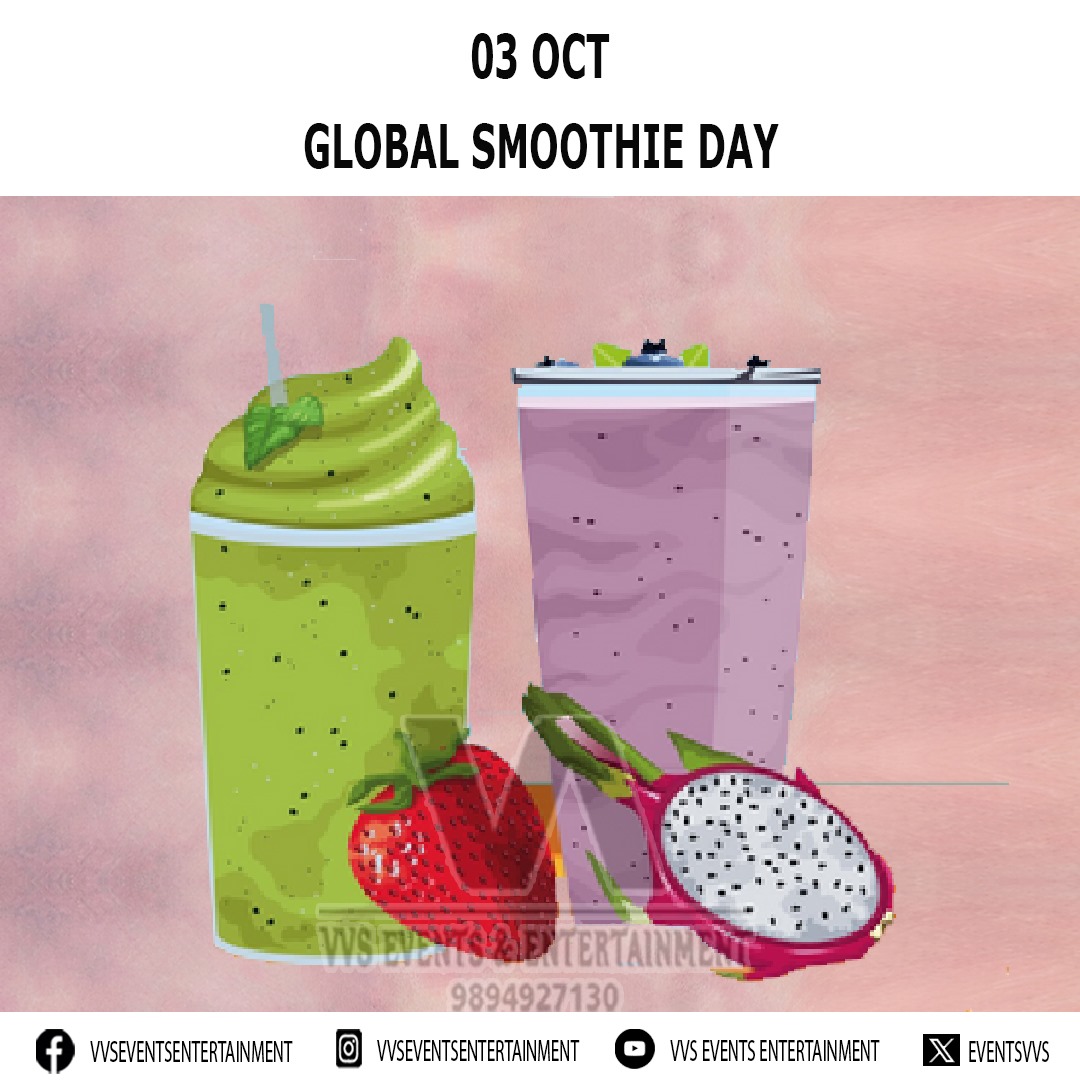 EventsVvs's tweet image. Global Smoothie Day
Global Smoothie Day 2025

#GlobalSmoothieDay
#GlobalSmoothieDay2025
#SmoothieDay
#SmoothieDay2025
#Smoothie
#GSD
#GSD2025
#GSDay
#GSDay2025

facebook.com/VVSEventsEnter…
instagram.com/VVSEventsEnter…
youtube.com/@VVSEventsEnte…