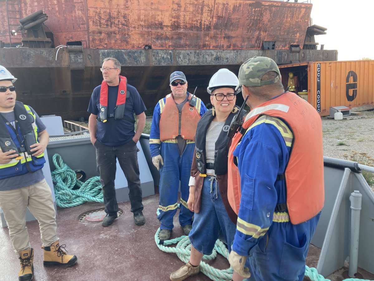 Joined students &amp; crew of the Western Arctic Marine Training Centre aboard the Kakisa on the Mackenzie River in Hay River, NT. Inspiring to see future seafarers gaining real experience navigating northern waters that are vital to Canada’s Arctic. ⚓🌊 #NWT