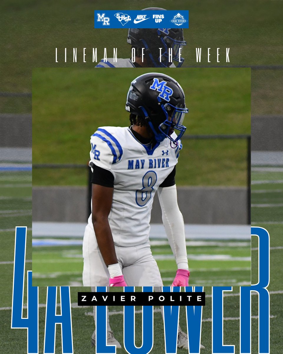 Congrats to Zavier Polite &amp; Erik Robertello for being named the 4A Lower Players of the Week.

Polite recorded 9 solo tackles, 1 assisted tackle, 5.5 TFLs, 1.5 Sacks, and 1 PBU

Robertello kicked 4 touchbacks, setting the game, single season, and career record.

#EmbraceTheChaos