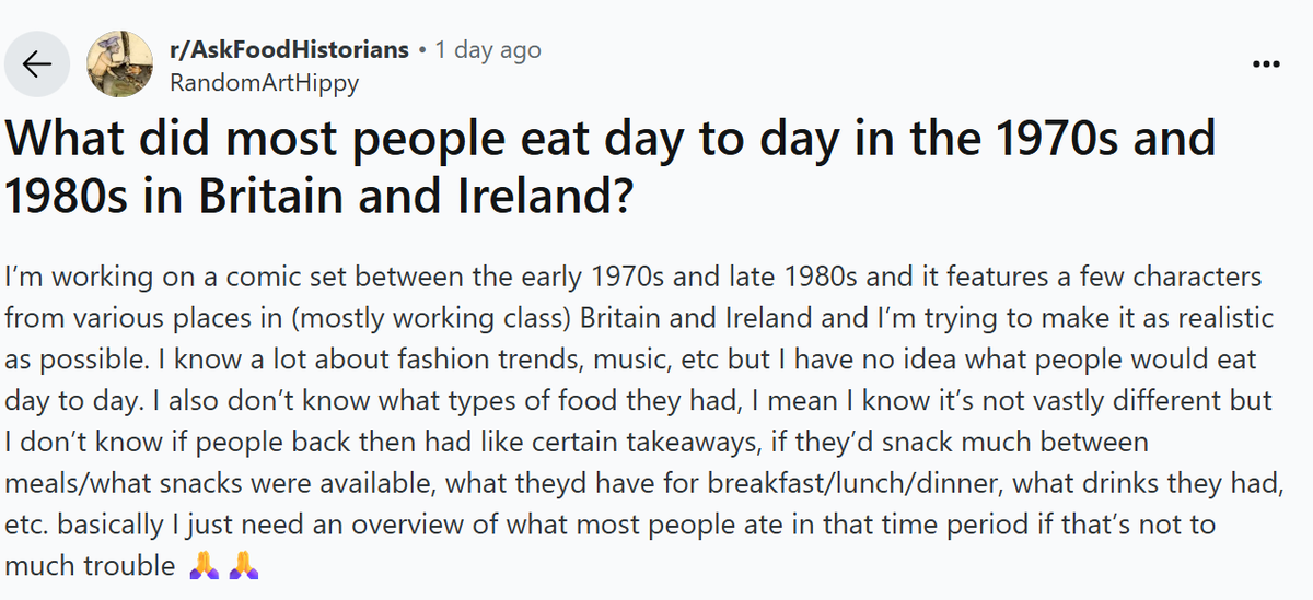 WHAT DID THEY EAT IN THE OLDEN DAYS, GRANDAD?