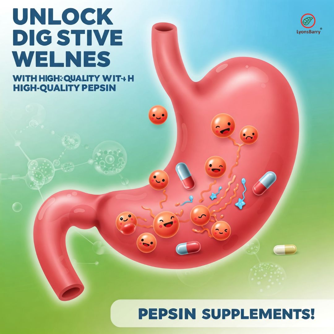 Looking for Pepsin supplements? LyonsBarry (Taraori, Haryana) can manufacture various formulations for your brand. #SupplementManufacturing #LyonsBarry #India