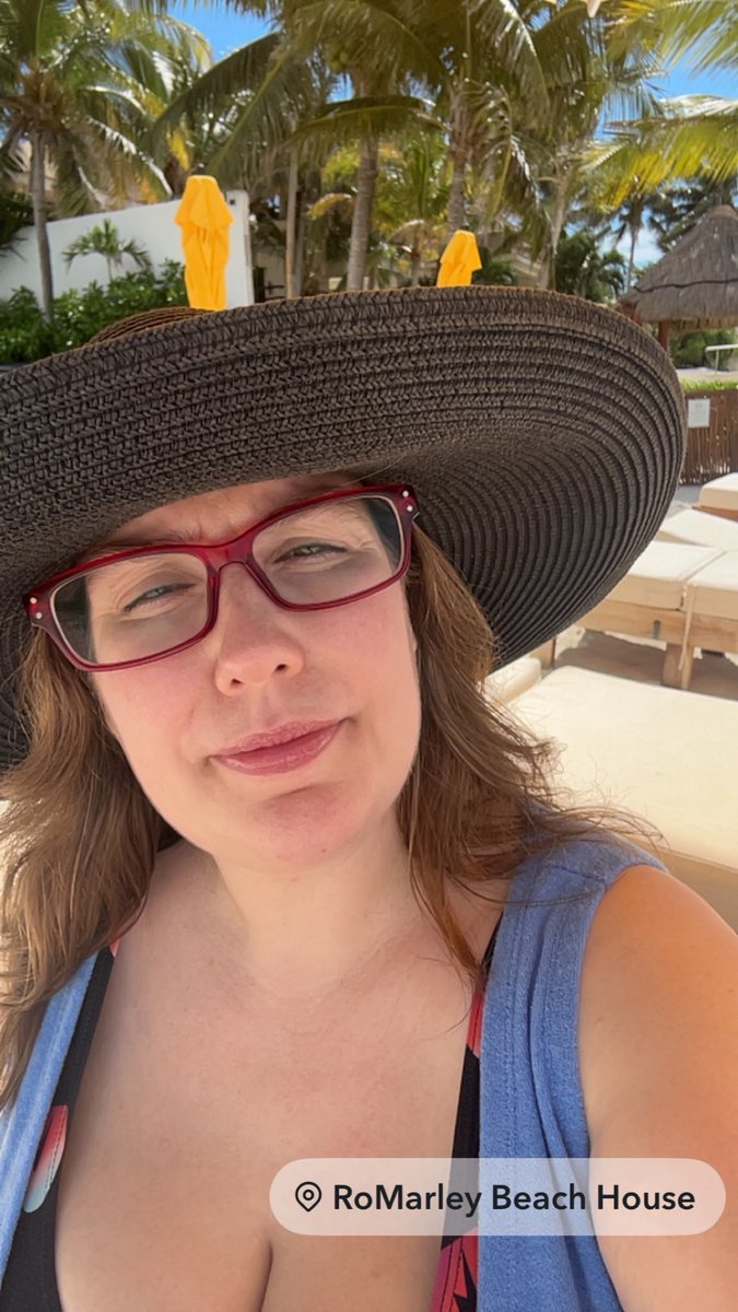 A bit bright even with the giant hat!