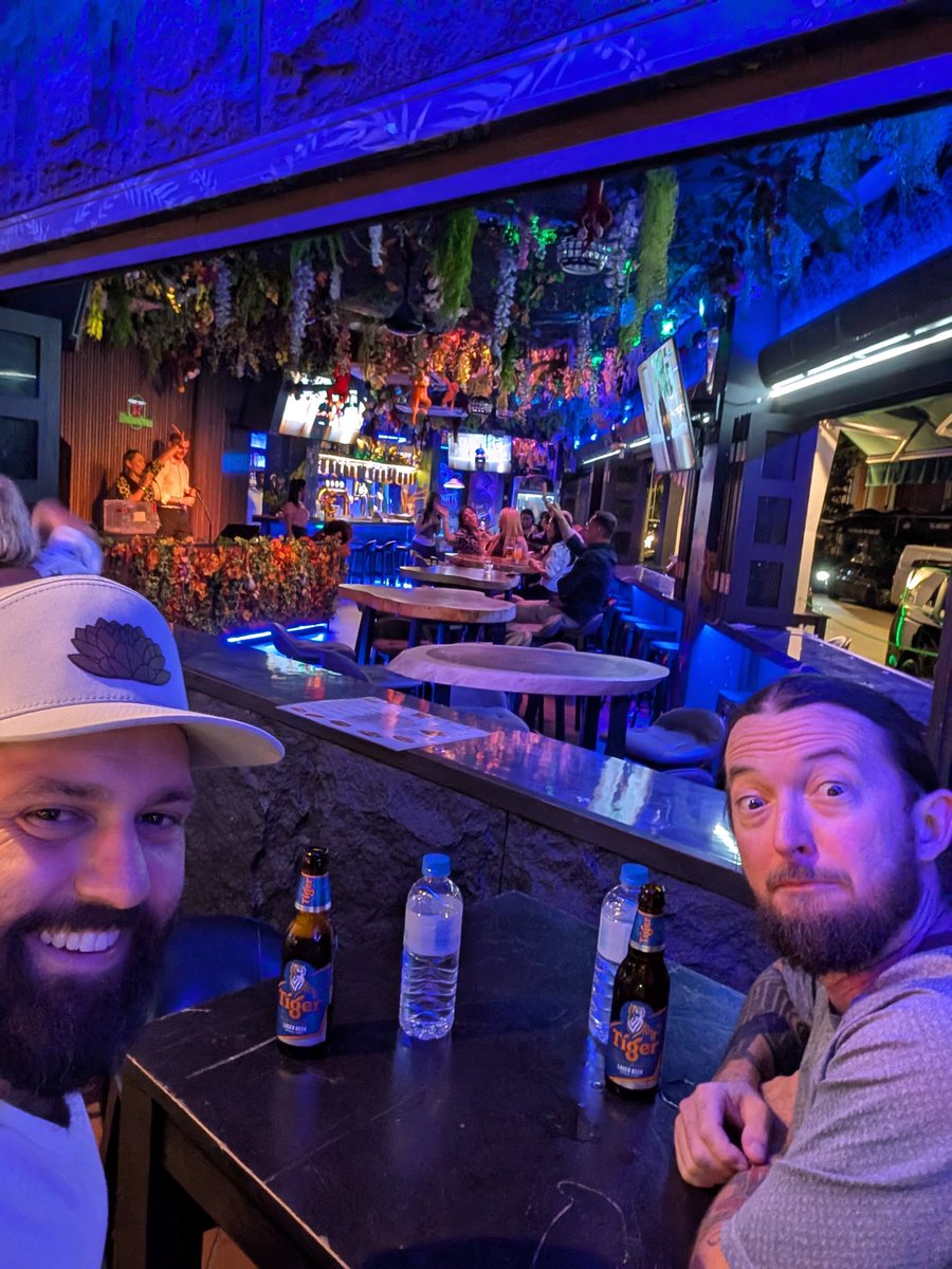 Anthony_Bloom_'s tweet photo. 3am in Singapore at karaoke bar with @adamKDean after a day of slaying token 2049. We have flights to Osaka at 6 😂 this is life! See you at tech for impact! #nosleepcrew. https://t.co/5Y3u6d8bYs