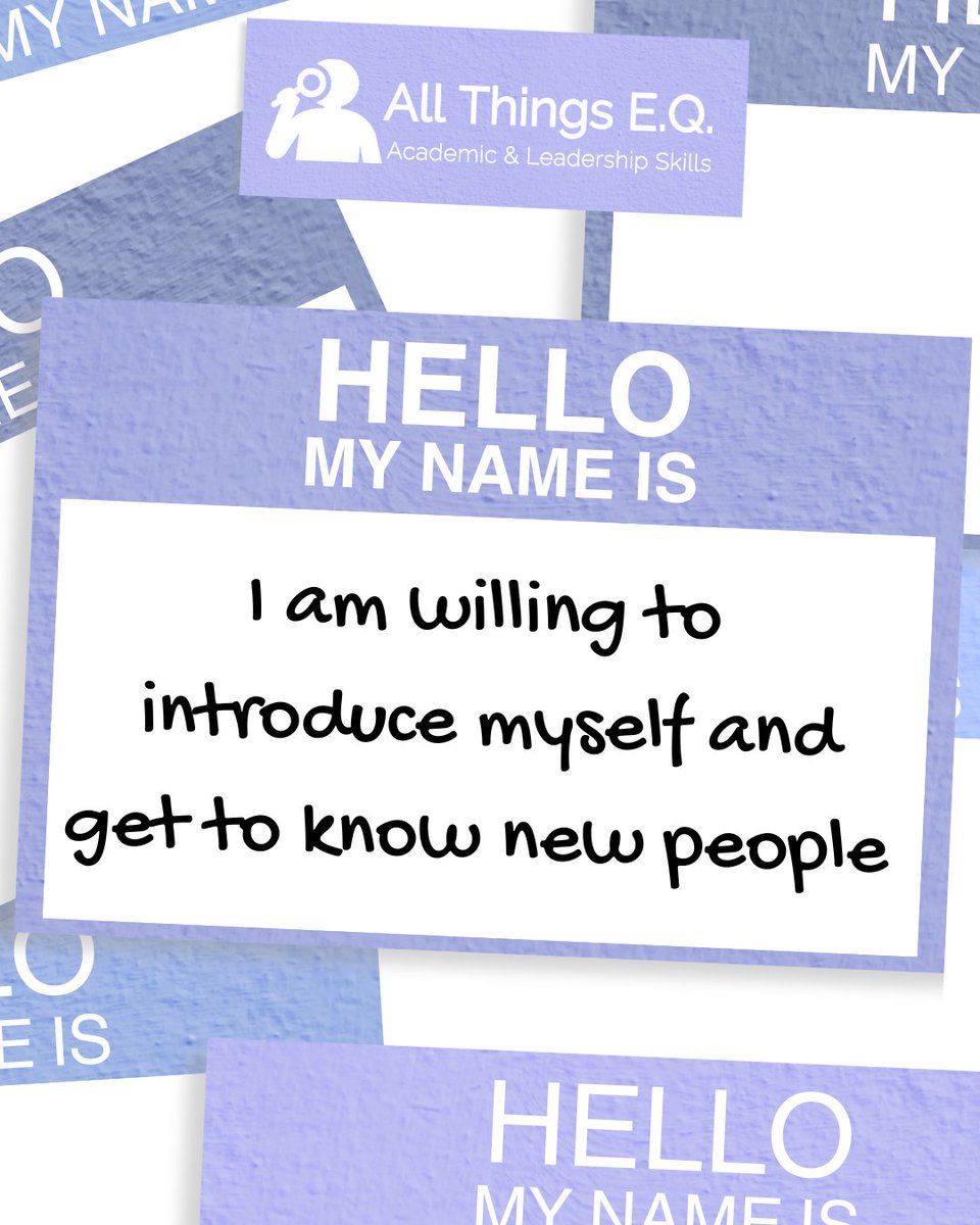 We can grow our confidence by introducing ourselves to new people and learning about them!