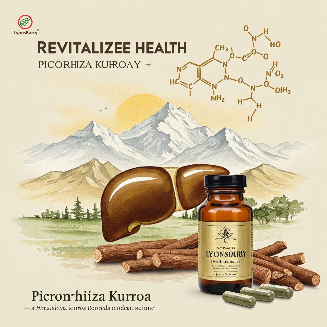 Harness the power of Himalayan Picrorhiza (Kutki) for liver health! Manufactured with excellence by LyonsBarry in India. #HerbalSupplements #GMPManufacturing #LyonsBarry