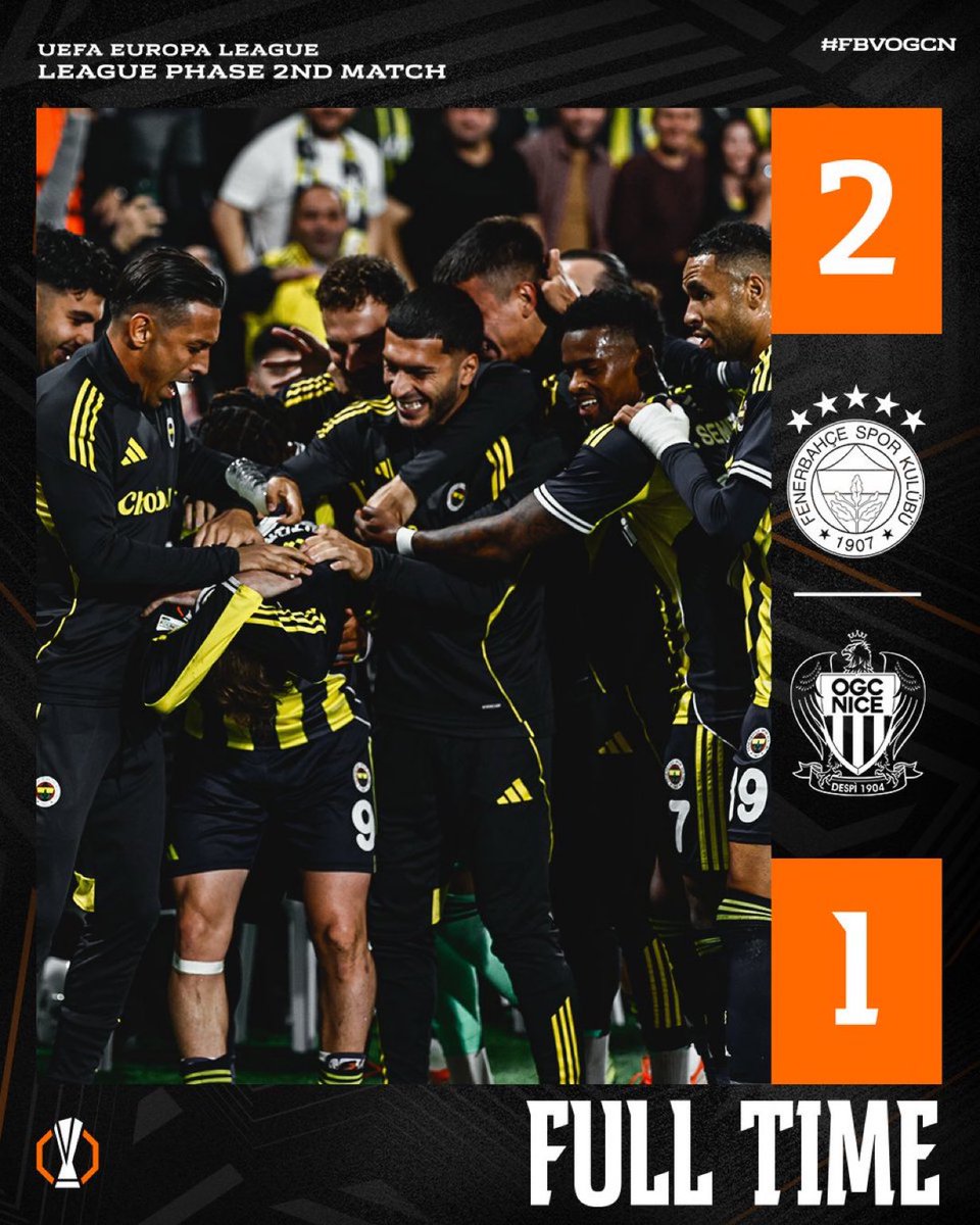 KickFluencerTV's tweet photo. Avrupa liginde ilk galibiyet 💛💙

#UEL #FBvOGCN https://t.co/HmHlHhSHl5