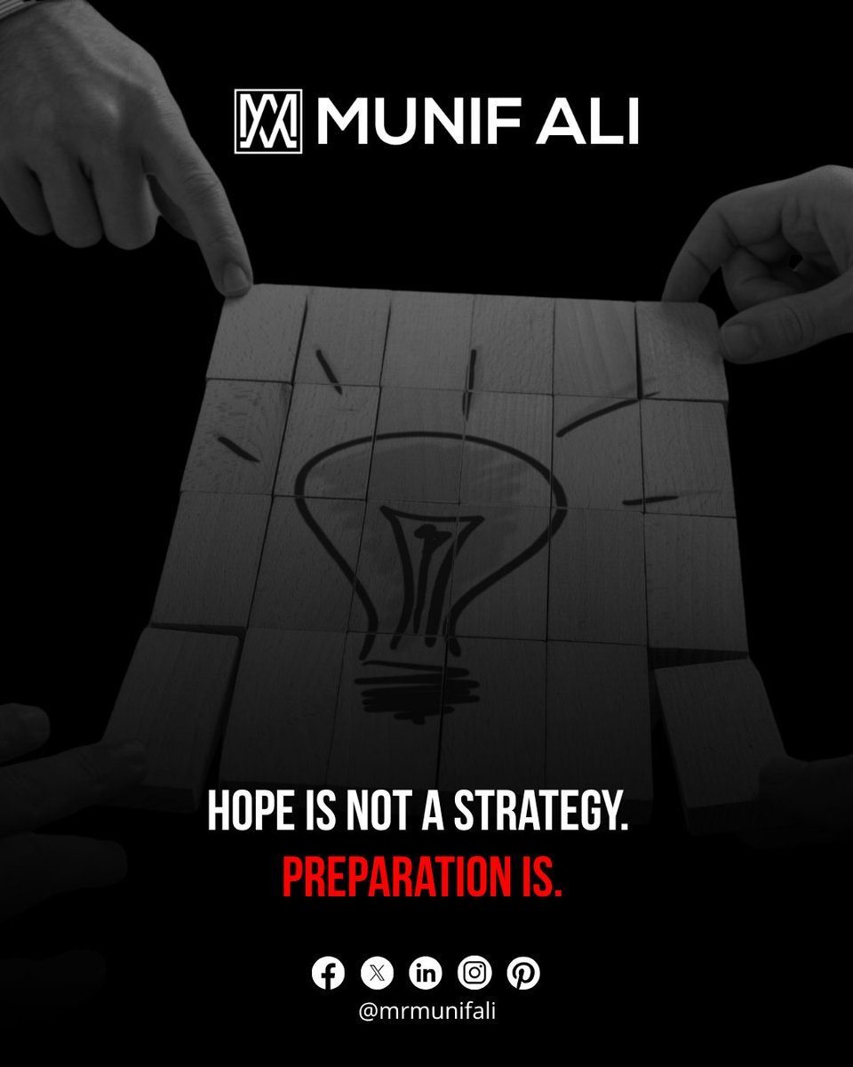 mrmunifali1's tweet image. Stop waiting. Start preparing.
Success doesn&apos;t come from luck, it comes from planning like it&apos;s already yours.

Success starts with preparation.

#MrMunifAli #SuccessStartsWithPreparation #ExecutionMindset #LeadershipMoves #BeReady