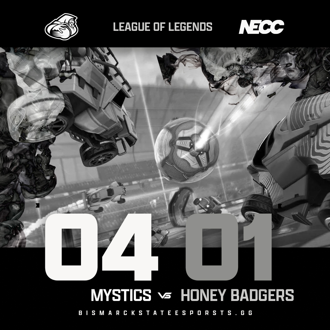 Esports_BSC's tweet photo. ROCKET LEAGUE JV NECC WEEK 2: Bismarck State College beat University of Texas at El Paso (4-1) last night. https://t.co/w73afHTbQE #MysticPride #RocketLeague https://t.co/yLBZhqLuFd