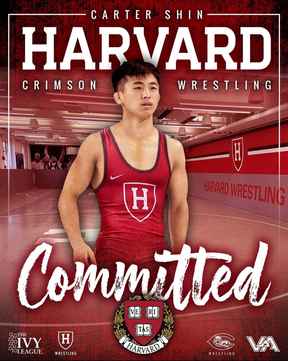 Congratulations to Carter Shin. The 2x VHSL State Champion and 2x Pan Am Games Champion has committed to <a href="/HarvardWrestlin/">Harvard Wrestling</a>