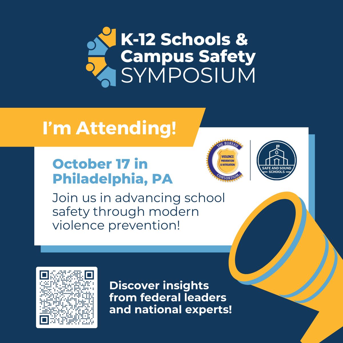 Just two weeks until that K-12 Schools &amp; Campus Safety Symposium! 

If you're attending, share this badge to let your network know about this event for school leaders committed to advancing safety &amp; violence prevention. 

Limited seats still available: bit.ly/3HvccaV