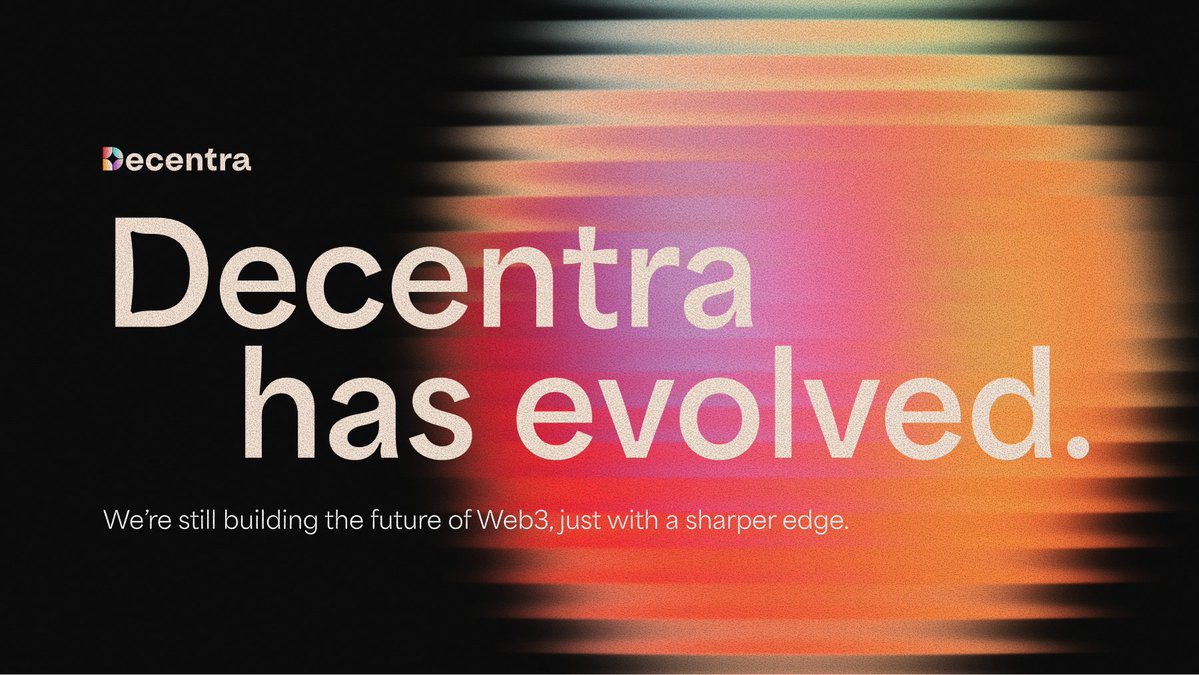 Decentra is rebranding.

Scaling Web3 isn’t about noise. It’s about building the rails for the next internet capital markets.

In the coming weeks you’ll see a new brand identity, a clearer voice on infra and scalability, and stories from the builders we power.

This is not just