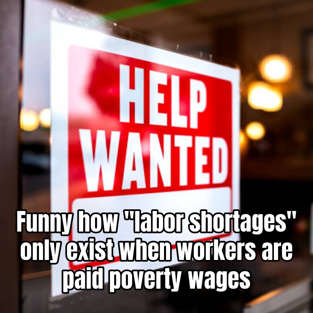 FightForAUnion's tweet image. The great labor shortage mystery: Pay $15+ and workers appear like magic. Pay $7.25 and nobody shows up. Truly baffling economic phenomenon. #FairWages #PayUp #FFAU