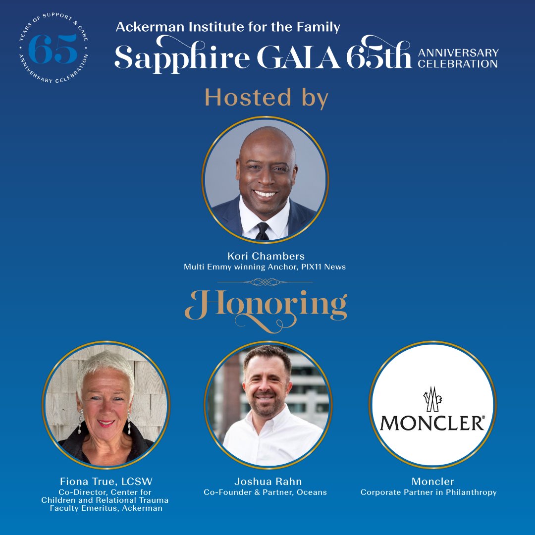 ✨ We’re just 4 weeks away from Ackerman’s 65th Anniversary Sapphire Gala at the JW Marriott Essex House. Join us for an evening celebrating resilience, family, and 65 years of community impact. 💙

For more information or to support the Gala, visit 🔗 ackerman.org/2025gala