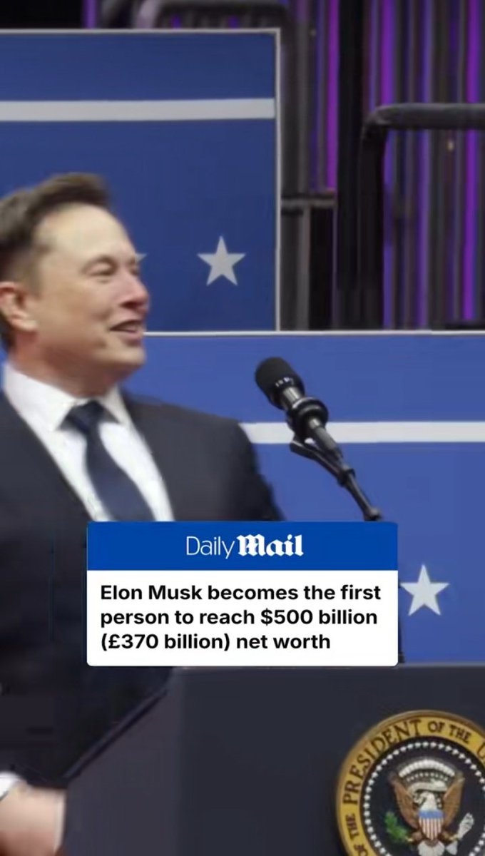 Rogerfortenberr's tweet image. Elon Musk has become the first person ever to reach $500 billion (£370 billion) net worth
#news #dailymail #elonmusk #tesla