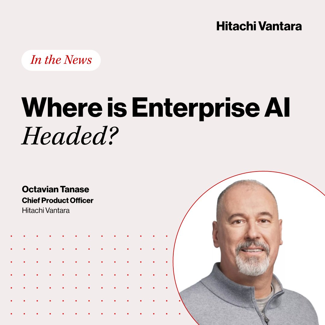 AI isn’t tomorrow’s project — it’s today’s reality. <a href="/octav/">Octavian Tanase</a> explains how Hitachi Vantara is embedding AI agents, automation &amp; sustainability into enterprise infrastructure. Explore his perspective with <a href="/constellationr/">Constellation Research</a>: htchivantara.is/3VIyY2y