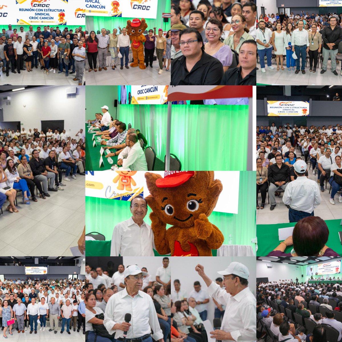 Asamblea con las estructuras sindicales de las coordinaciones de la 1 a la 7 de la CROC en Cancún. Abordamos la Revisión de los CCT con la participación activa de las mujeres en las comisiones revisoras, la implementación de ferias de servicios en los centros de trabajo