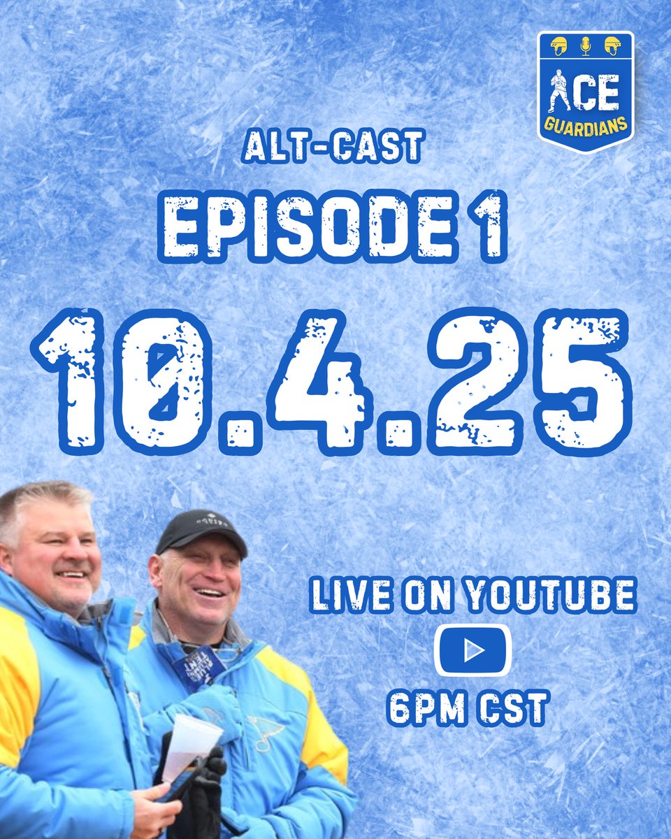 IceGuardiansPod's tweet image. AND IT BEGINS! Stream Ice Guardians with Hully &amp;amp; Chaser live this Saturday @ 6PM CST during the Blues vs. Blackhawks game exclusively on YouTube! Link in bio.

Can’t watch it live? Listen later on Apple, Spotify, and other streaming platforms. 

@Chasenpucks39