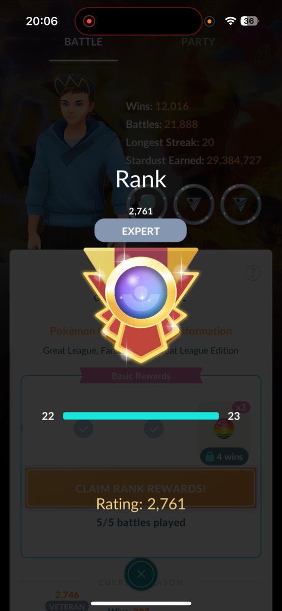 Peck Altaria to Expert! No, that is not a typo 💪🏻😂