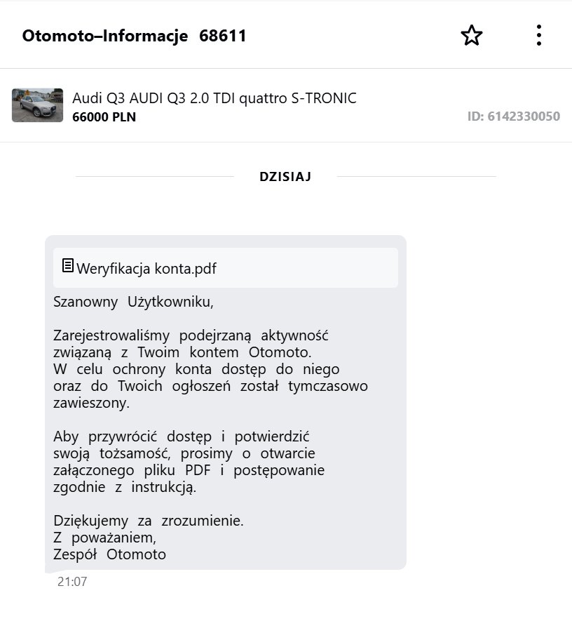 arthuryankovski's tweet photo. Hej @otomotopl, bierzecie 200PLN za publikację ogłoszenia, a nie możecie zablokować tego typu akcji w wiadomościach? Macie Wy rozum i godność człowieka? https://t.co/emXUQDPoPh