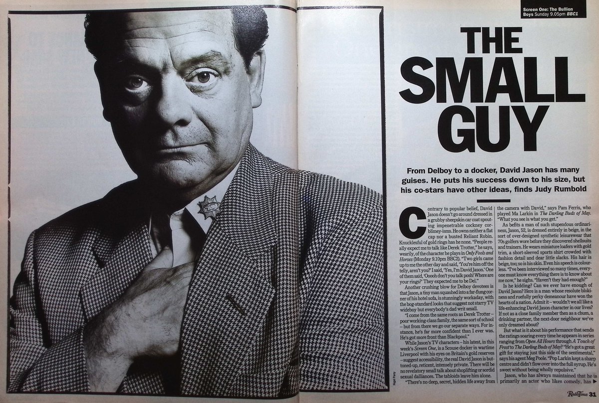 TvDidYouSee's tweet image. #OnThisDay 24 October 1993 📺TV
#DavidJason brings a master&apos;s touch to THE BULLION BOYS.
LAST OF THE SUMMER WINE is back.
#FrancesBarber stars in the future-looking THATCHERWORLD.
Tragedy for Blue Watch in LONDON&apos;S BURNING.
#StevieWonder is the subject of THE SOUTH BANK SHOW.