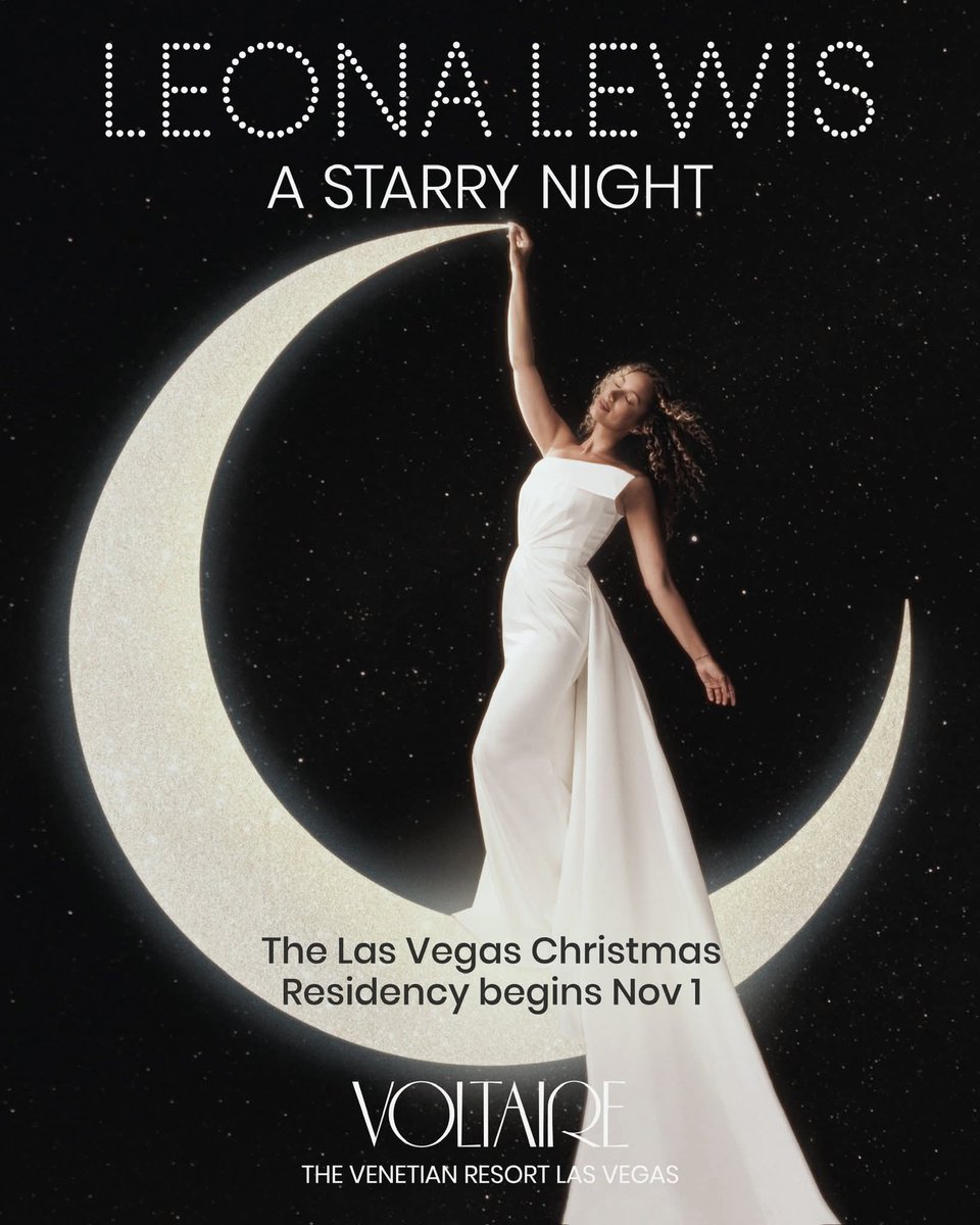 LeonaLewis_UK's tweet photo. @leonalewis will light up @VoltaireVegas at  @VenetianVegas this holiday season with “A Starry Night,” a brand-new Las Vegas Holiday Residency. Exclusive performances running from Nov. 1 – Jan. 3. Tickets Now On Sale! https://t.co/kcJMRiaS29