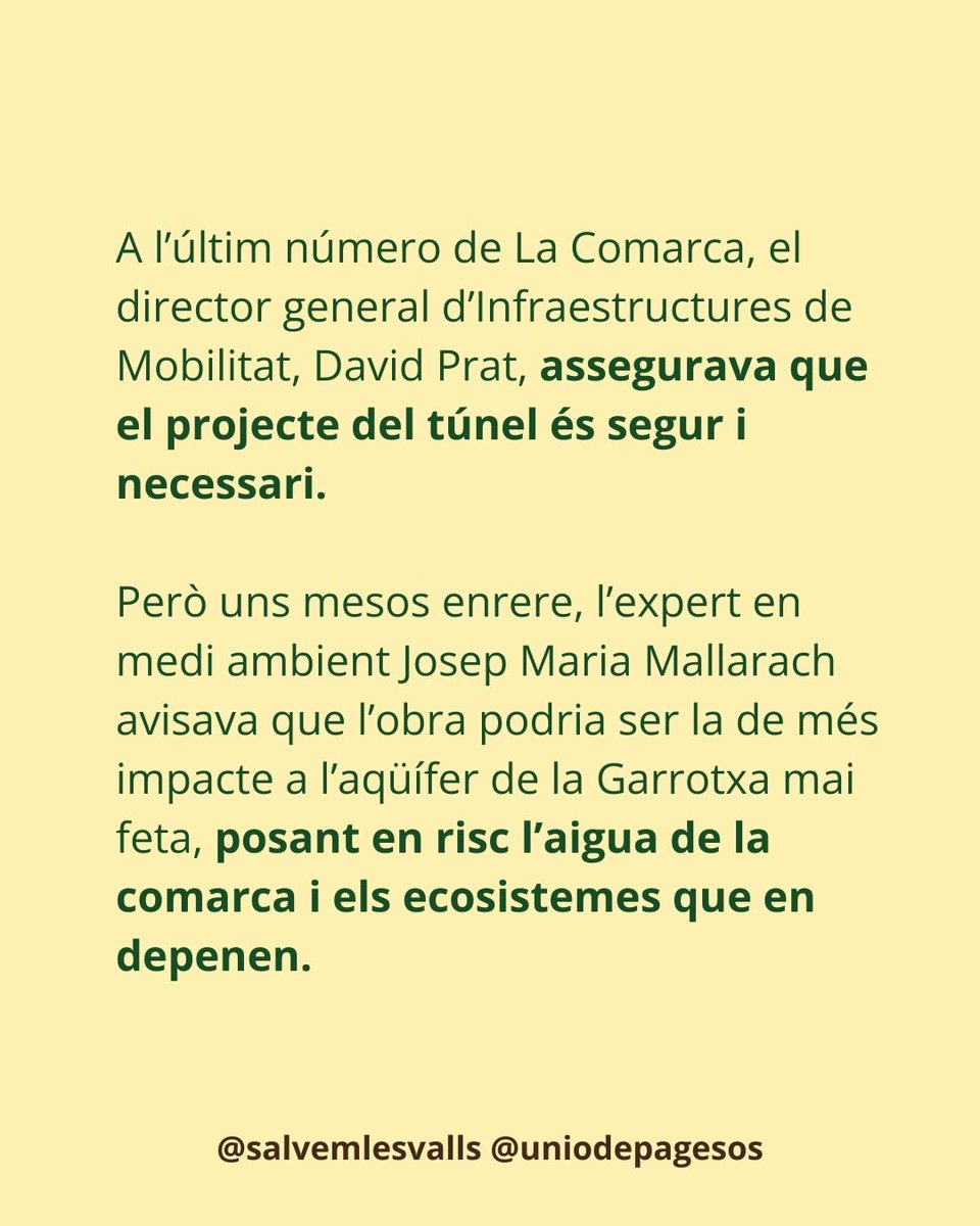 les_valls's tweet photo. En un assumpte tan important, què preval? Les pressions de la indústria per construir o la protecció d’un recurs vital com l’aigua?
#valldenbas #garrotxa #crisiclimatica #aiguaesvida https://t.co/0nSSLG25XW