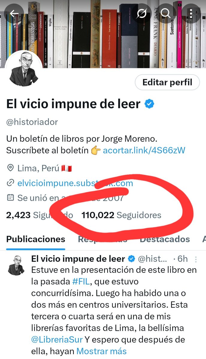 historiador's tweet photo. Y así, sin querer queriendo ,  llegamos a los 110 000 seguidores. ¡Gracias a todos los que nos siguen y leen! https://t.co/Zl1P2Z2sdq