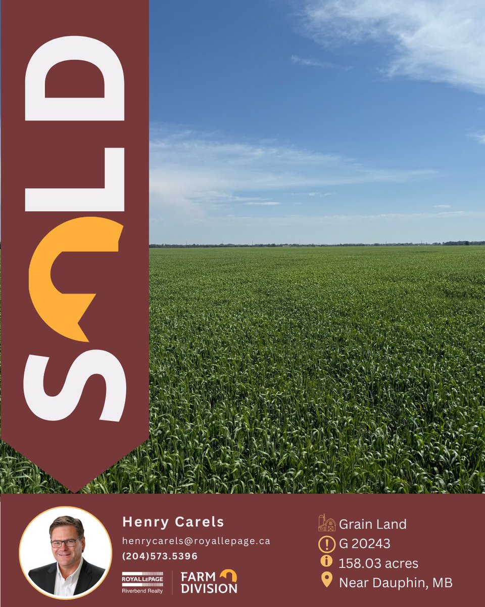 SOLD 158.03 acres of Grain Land near Dauphin, MB #wesellfarms #yourfarmteam #grainland