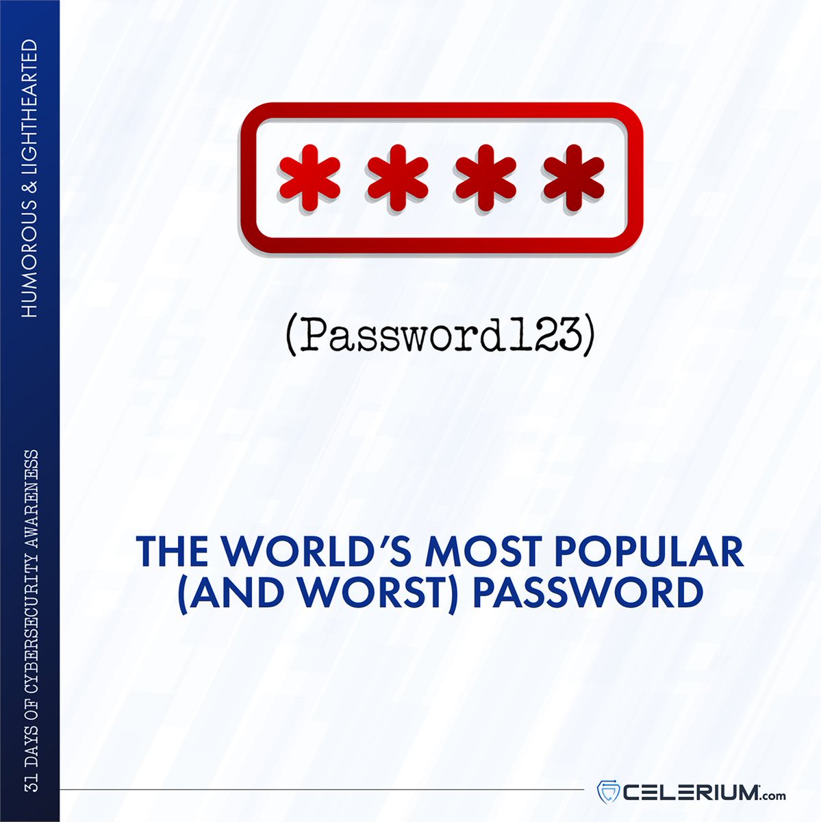 Celerium (@celeriumdefense) on Twitter photo Here are some tips from Celerium for making a strong password. 
✅Use long, complex passwords 
✅Enable multi-factor authentication whenever possible 
✅Consider a password manager to keep things secure and organized 
How are you creating strong passwords? 
#CyberSmart Here are some tips from Celerium for making a strong password. 
✅Use long, complex passwords 
✅Enable multi-factor authentication whenever possible 
✅Consider a password manager to keep things secure and organized 
How are you creating strong passwords? 
#CyberSmart