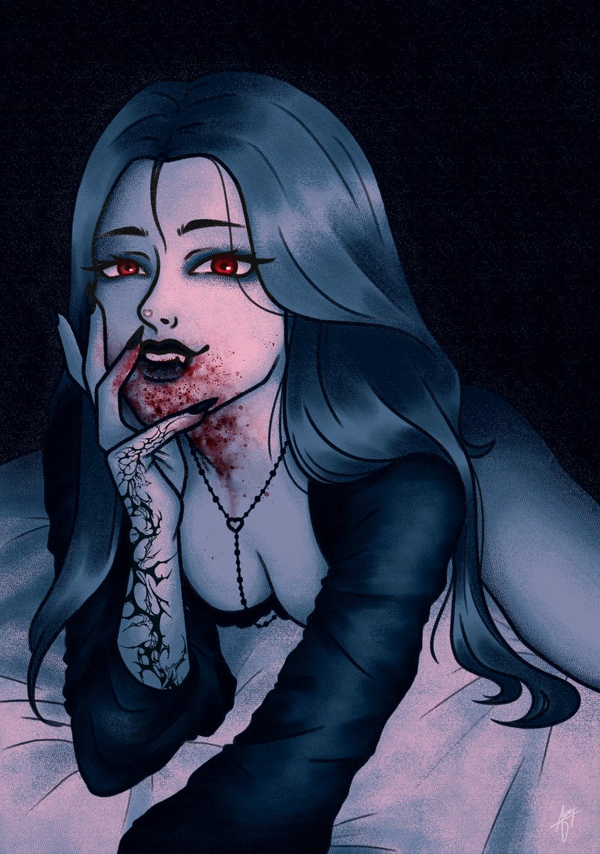 Día 2: #Adomctober2025 - Lane
yo en principio iba a hacer algo de chill porque no voy a poder participar mucho y tal...pero lane vampira.
that's it.
de ahí cuesta abajo y sin frenos