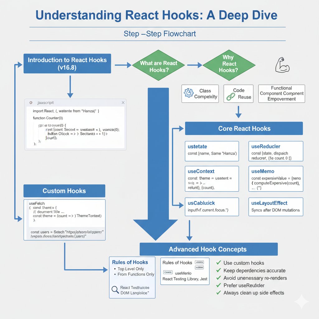 CodeBeter's tweet image. ooks are functions that let you “hook into” React features such as state, lifecycle, and context from functional components. Before hooks, only class components could manage state and lifecycle. Now, functional components are powerful enough to handle everything.